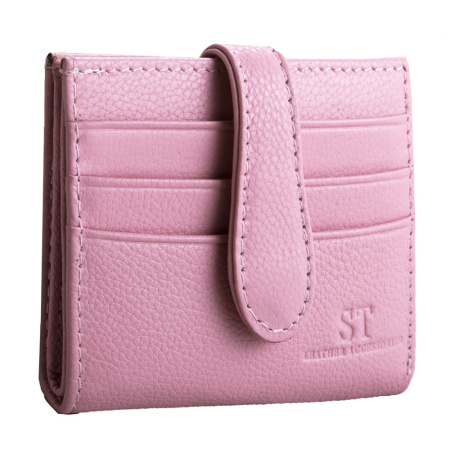 Маленький кожаный кошелек ST-19869 розовый